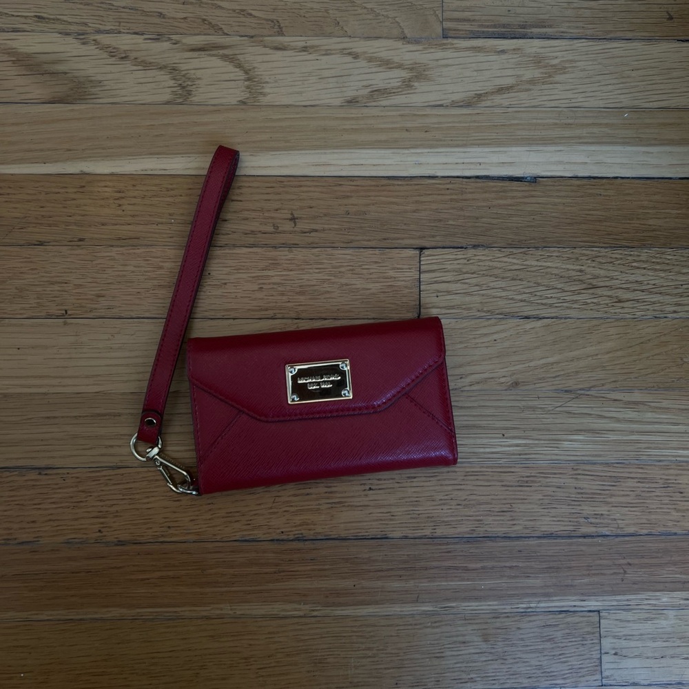 Michael Kors Red wallet /iPhone case